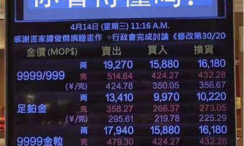 价多少一克2020_澳门金价半价是多少